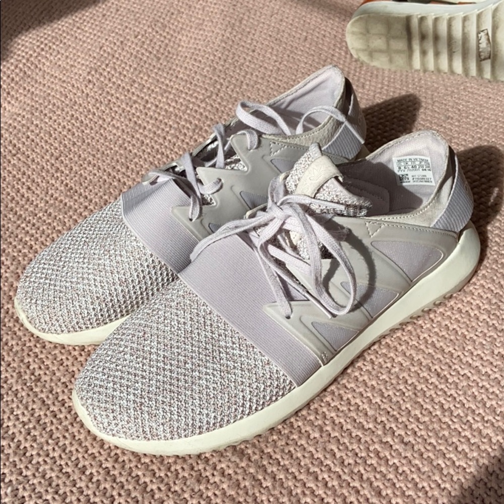 Purple Adidas shoes